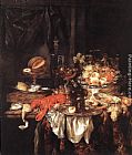 Abraham van Beyeren Banquet Still-Life with a Mouse painting